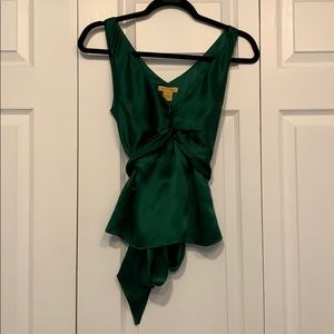 Green Silk Top